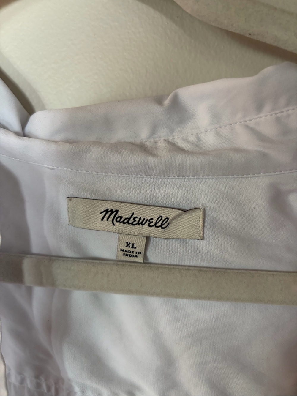 Madewell Classic White Button-Down Shirt - Women's White Top - Picture 3 of 4